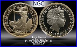 1998 Uk Great Britain Britannia 50 Pence Ngc Pf 69 Uc Finest Known Worldwide