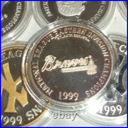 1999 11 Pc. 999 Silver Last World Series of Millennium Yankees Braves Enviromint