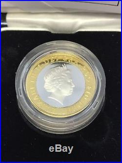 1999 Royal Mint Silver Proof Piedfort £2 Coin Rugby World Cup HOLOGRAM