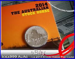 1oz 2014 Perth Mint Stock Horse Postcard Only 1000 Worldwide
