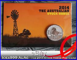 1oz 2014 Perth Mint Stock Horse Postcard Only 1000 Worldwide