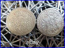 2 TIBET Ga-Den TANGKA -XF SACRED SILVER Coins FROM THE ROOF OF WORLD