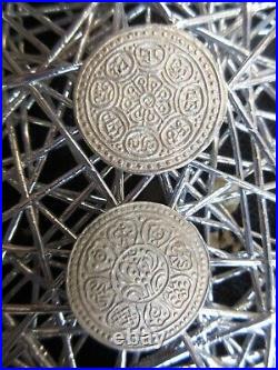 2 TIBET Ga-Den TANGKA -XF SACRED SILVER Coins FROM THE ROOF OF WORLD