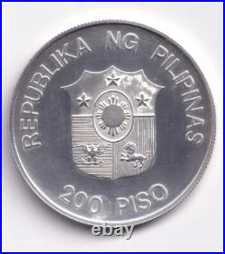 200 Piso Philippine World Wide Fund Tamaraw Commemorative Silver Coin