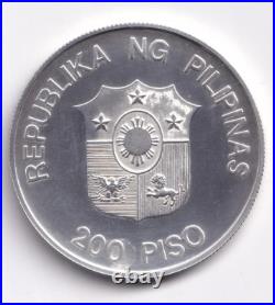 200 Piso Philippine World Wide Fund Tamaraw Commemorative Silver Coin