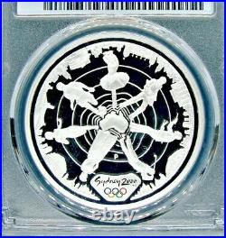 2000-P Sydney Olympics $5 SILVER PCGS PR69DCAM Reaching the World 2 PROOF coin