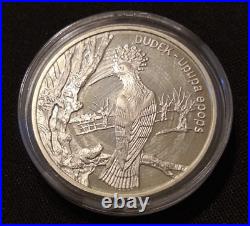 2000 poland 20 zlotych Hoopoe crowned bird World Animals rare silver world coin