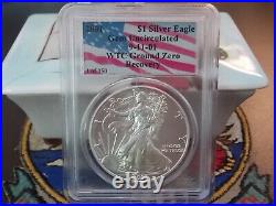 2001 $1 1 of 150 Silver Eagle PCGS WTC World Trade Center 911 recovery