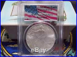 2001 $1 Silver Eagle 1 of 531 PCGS WTC World Trade Center Recovery 911