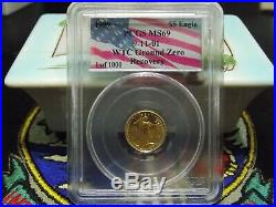 2001 / 1999 1 of 1000 Gold, Silver Eagle Set PCGS WTC World Trade Center 911