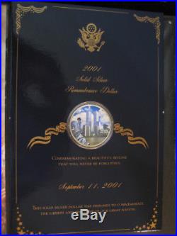 2001 9/11 American Silver Eagle World Trade Center Rememberance Dollar/Portfol