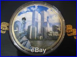 2001 9/11 American Silver Eagle World Trade Center Rememberance Dollar/Portfol