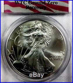 2001 American Silver Eagle WTC Ground Zero World Trade Center Recovery Coin PCGS