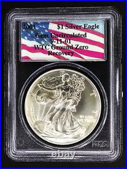 2001 GEM UC US $1 Silver Eagle World Trade Center WTC Ground Zero Recovery PCGS