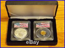 2001 Gold & Silver Eagle 1 of 1440 complete set WTC World Trade Center 911