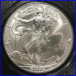 2001 SILVER EAGLE 911 WORLD TRADE GROUND ZERO RECOVERY PCGS GEM UNCIRCULATE s56