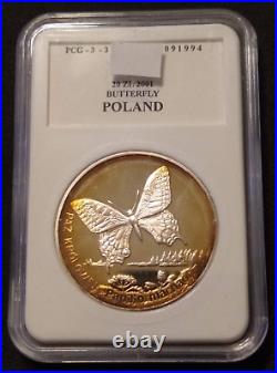 2001 poland 20 zlotych Swallowtail Butterfly World Animal rare silver world coin