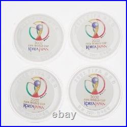 2002 Korea FIFA World Cup 10000 Won Proof Silver Coins set Used Good Condition