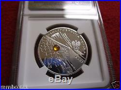 2002 Poland Silver 10zl NGC PF68 2002 World Football Cup Korea/Japan soccer coin