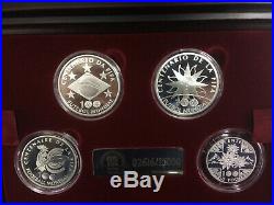 2004 100 Years Of Fifa And World Football 4 Coins Silver Proof