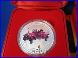 2005 2006 Fire Engines Of The World Set 5 Silver Coins