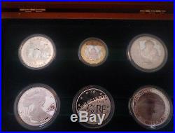 2005 Allied Forces, End of World War 2 Silver Proof 6 Coin Commemorative Set