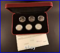 2005 Canada Sterling Silver 50 Cent Set Of 6 World War II Commemorative Coins