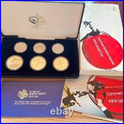 2006 FIFA World Cup Germany Official Commemorative Siver Coin set of 6 with Box