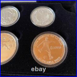 2006 FIFA World Cup Germany Official Commemorative Siver Coin set of 6 with Box