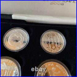 2006 FIFA World Cup Germany Official Commemorative Siver Coin set of 6 with Box