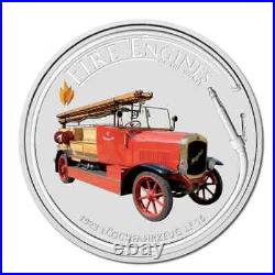 2006 FIRE ENGINES of the WORLD 1 OZ. 9999 SILVER COIN COLORIZED $138.88