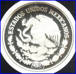 2006 Mexico World Cup Germany $5 Pesos 999 Silver 1 oz Proof Coin + Stand J745