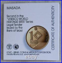 2009 Israel UNESCO World Heritage Sites MASADA 2-Coin Silver Proof Set withCOA