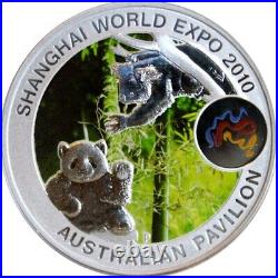 2010 $1 Elizabeth II 4th Portrait World Expo Panda and Koala