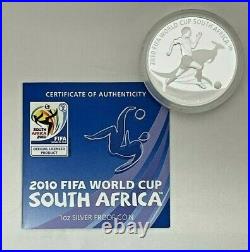 2010 FIFA WORLD CUP SOUTH AFRICA 1oz Silver Proof Coin Limited Mintage