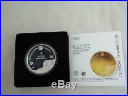 2010 Israel Akko / Unesco World Heritage Sites BU Silver Coin 1nis +box +COA