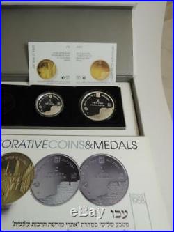2010 Israel Akko / Unesco World Heritage Sites PR+BU Silver Coins set +box +COA