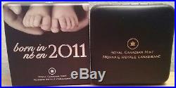 2011 Baby Gift Welcome to the World Pure Silver $4 1/2OZ Coin Canada Baby Feet