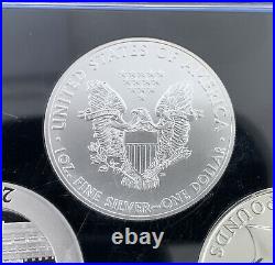 2011 Global Silver Five 1 oz 999 Fine Different Country Uncirculated Coin Set
