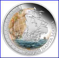 2011 Tuvalu Ships That Changed The World 1 Oz. 999 Silver Santa Maria