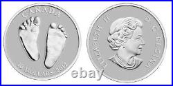 2012 CANADA $10 WELCOME TO THE WORLD Baby Feet 1/2oz Silver Coin Only, NO COA