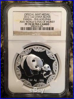 2012 China Panda Philadelphia ANA World's Fair of Money NGC PF 70 UCam Medal 001