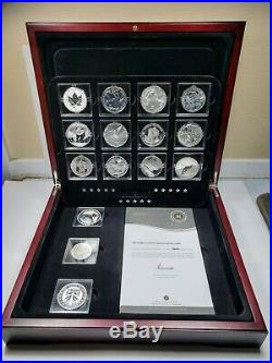 2012 RCM The Fabulous 15 World Silver Set In Wooden Case With Certificates