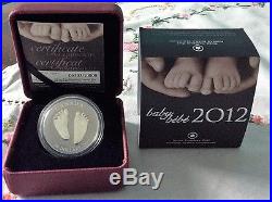 2012 Silver Canadian $10 Coin. Welcome to the World Baby Feet NIB with COA. NEW
