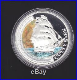 2012 Tuvalu Ships That Changed The World CUTTY SARK 1885 1oz Silver Proof Coin
