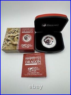 2012 Year of Dragon The World Money Fair Coin Show Special Mintage 5000