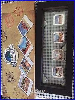 2013 4pc tuvalu world famous squares silver coin set