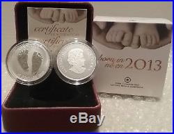 2016 Baby Gift Welcome to the World Pure Silver $10 1/2OZ Coin Canada Baby Feet