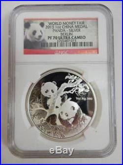2013 Chinese Panda, Berlin World Money Fair, NGC PF70 ULTRA CAMEO, S$1 #J56