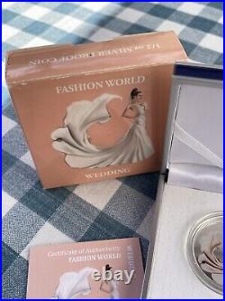 2013 Fashion World Proof Coin Wedding 1/2 Oz Silver Medal Dollar 1